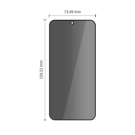 αντικατασκοπευτικό τζάμι Samsung A57 5G μαύρη οθόνη πλάγια