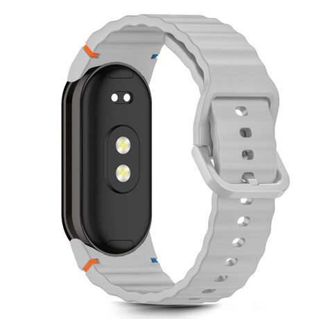 silicone strap xiaomi smart band 8 9 10 μπλε storm blueλουράκι tech protect silicone sport xiaomi smart band Crayon Grey