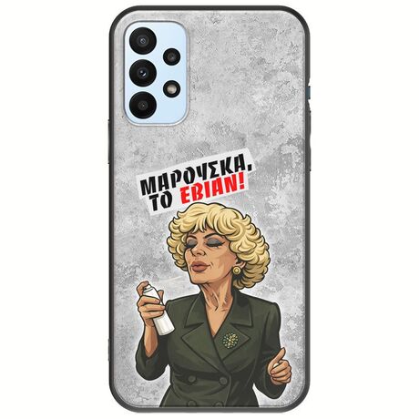 Θήκη Epic Quotes - Μαρούσκα το Εβιάν Samsung Galaxy A23 5G Black TPU (Μαύρη Σιλικόνη)