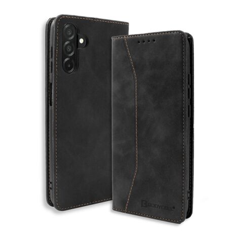Θήκη Bodycell PU Leather Book Samsung Galaxy A57 5G Black μπροστινή όψη