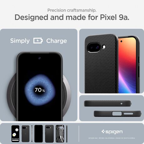 μαύρη θήκη Google Pixel 9A Spigen slim cover