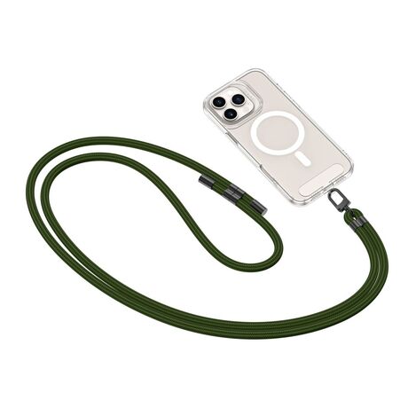 κορδόνι κινητού Tech-Protect C7S Hunter Green Black crossbody strap