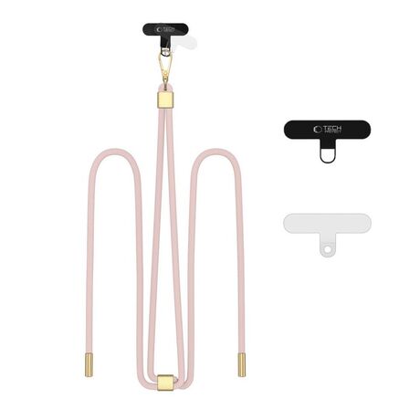 Tech-Protect C25 Rope Crossbody Strap Baby Pink Gold κορδόνι κινητού