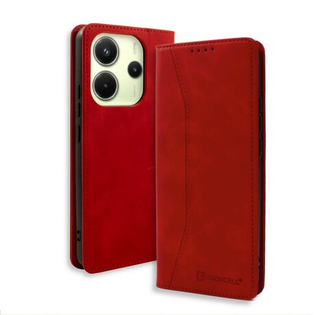 θήκη Xiaomi Redmi Note 14 4G PU leather κόκκινο