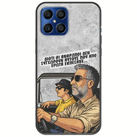 Θήκη Epic Quotes - Από Έρωτα Εκπέσανε Honor X8 Black TPU (Μαύρη Σιλικόνη)