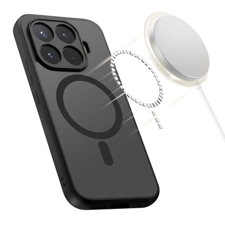 Tech Protect Magmat MagSafe Xiaomi 15T 5G matte black case μπροστινή όψηMagSafe ring case Tech Protect Magmat Xiaomi 17T 5G λεπτομέρεια