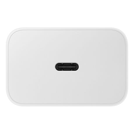 Samsung 45W Super Fast Charger με θύρα USB-C σε λευκό χρώμα