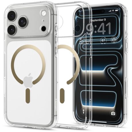 Spigen Ultra Hybrid Mag MagSafe Clear Gold για iPhone 17 Pro Max