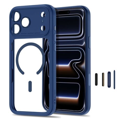 Tech Protect Magpeak Magsafe CC Deep Blue Clear για iPhone 18 Pro Max