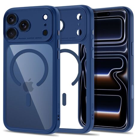 Tech Protect Magpeak Magsafe CC Deep Blue Clear για iPhone 17 Pro Max