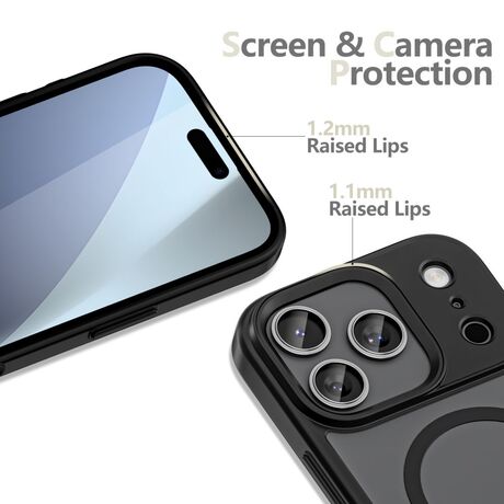Tech Protect Magmat Matte Black MagSafe Case iPhone 17