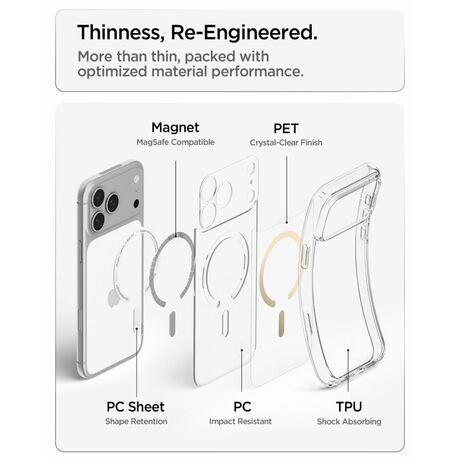 iPhone 17 Pro Max Spigen Ultra Hybrid Mag MagSafe Clear Gold