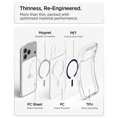 iPhone 17 Pro Max Spigen Ultra Hybrid Mag MagSafe Clear Deep Blue