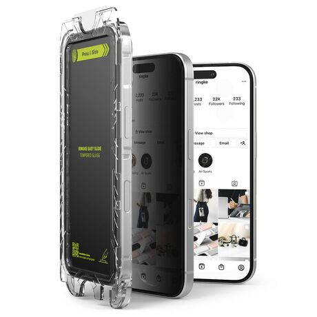 Ringke Tempered Glass Privacy για iPhone 18 Pro  προστασία από γρατσουνιές και διακριτική θέαση