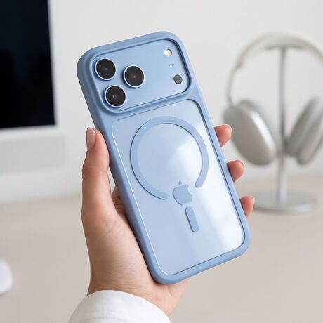 Γαλάζια διάφανη θήκη Tech Protect MagOne MagSafe για iPhone 18 Pro