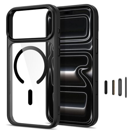 Υβριδική μαύρη διάφανη θήκη Tech Protect MagMat για iPhone 17 Pro / 18 Pro
