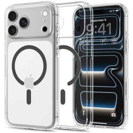 Θήκη Spigen Ultra Hybrid MagFit Clear Graphite για iPhone 17 Pro και iPhone 18 Pro
