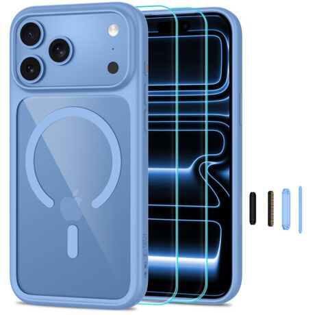 Θήκη Tech Protect MagOne MagSafe CC Light Blue Clear για iPhone 17 Pro και iPhone 18 Pro