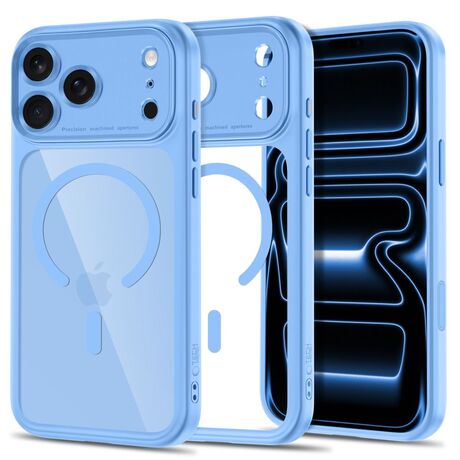 Θήκη Tech Protect MagPeak MagSafe CC Light Blue Clear για iPhone 17 Pro και iPhone 18 Pro