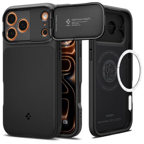 Spigen Optik Armor Mag MagSafe θήκη iPhone 17 Pro Max Black