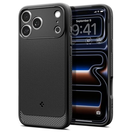 Θήκη Spigen Rugged Armor MagFit Matte Black για iPhone 17 Pro και iPhone 18 Pro