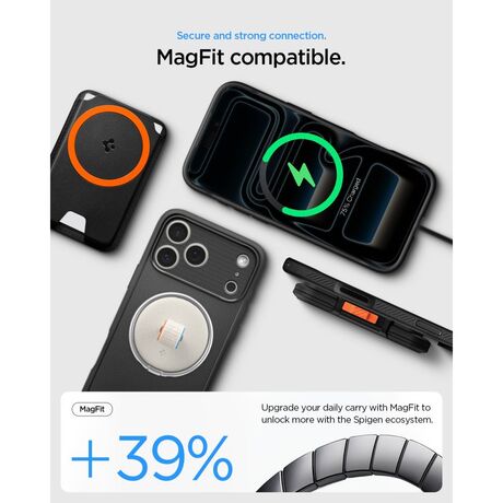 Μαύρη Spigen Rugged Armor MagSafe θήκη για iPhone 18 Pro