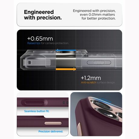 Spigen iPhone 18 Pro Max θήκη Nano Pop Mag MagSafe Burgundy Beam