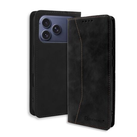 Θήκη Bodycell Book Case PU Leather iPhone 18 Pro Black μαύρη τύπου βιβλίου