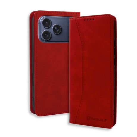 Θήκη Bodycell Book Case PU Leather iPhone 18 Pro Max Red κόκκινη τύπου βιβλίου