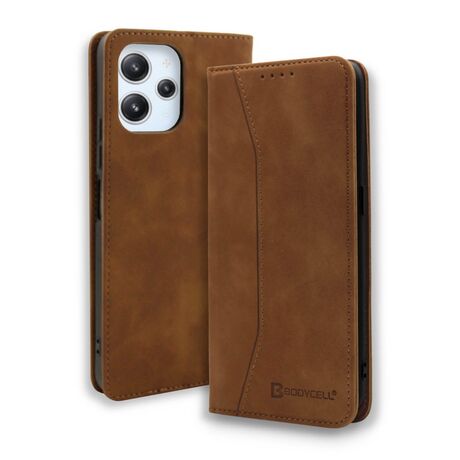 Θήκη Bodycell Book Case PU Leather Xiaomi Redmi 12 4G / 5G Brown καφέ τύπου βιβλίου