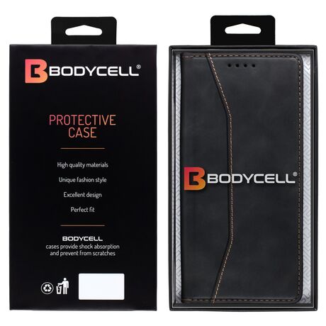 Bodycell Samsung Galaxy S26 Ultra 5G Black θήκη βιβλίο με προστατευτικό κάλυμμα οθόνης
