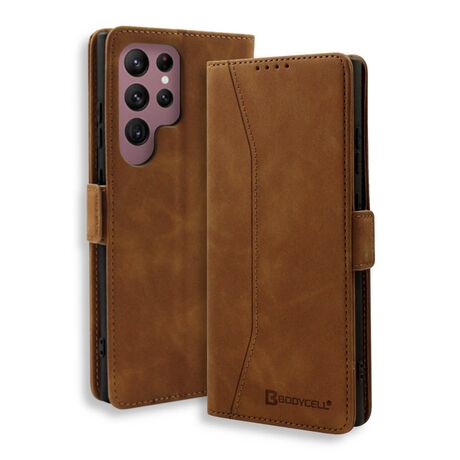 Θήκη Bodycell Book Case PU Leather Samsung Galaxy S26 Ultra 5G Καφέ Brown
