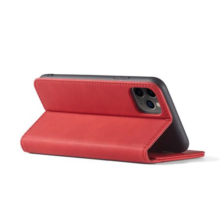 Θήκη Bodycell PU Leather iPhone 18 Pro Max κόκκινη με αναδιπλούμενη βάση Stand