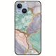 The Marble Collection - Pastel iPhone 15 Black TPU (Μαύρη Σιλικόνη)